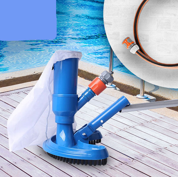 TIDYPOOL manual pond vacuum for effective debris removal from garden ponds. Portable maintenance.