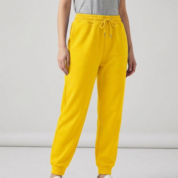 Side view of Tiffany women's casual pants, cotton blend joggers, perfect for active or lounge use