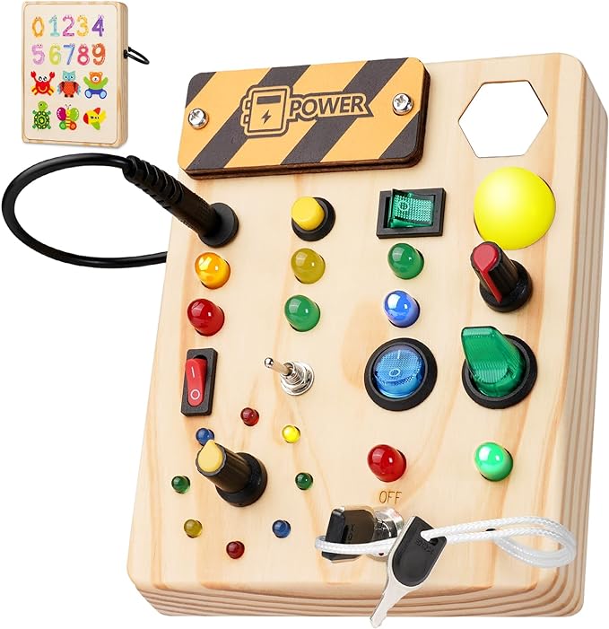 Toddler Montessori LED Pegboard for creative learning, fine motor skills & sensory play. Educational development toy.