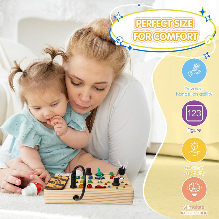 SparkleSense Montessori LED pegboard, a toddler development toy for early learning and fine motor skills.