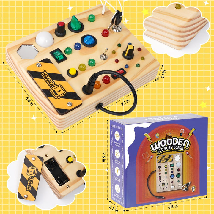 Colorful Montessori LED pegboard activity for toddlers, promoting sensory play, visual stimulation, and fine motor skill development.