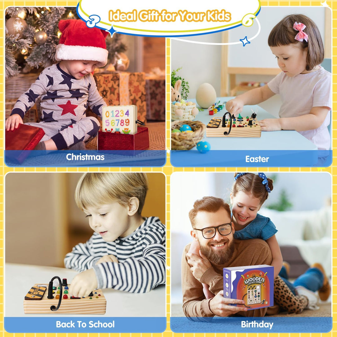 Interactive Montessori LED pegboard for toddlers, ideal for early learning, fine motor practice, and engaging educational play.