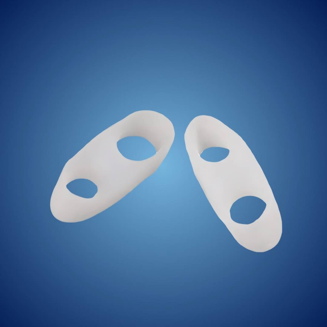 Soft silicone ToeGuard toe spacers for bunion and hammertoe. Provides comfortable orthopedic support & foot care.