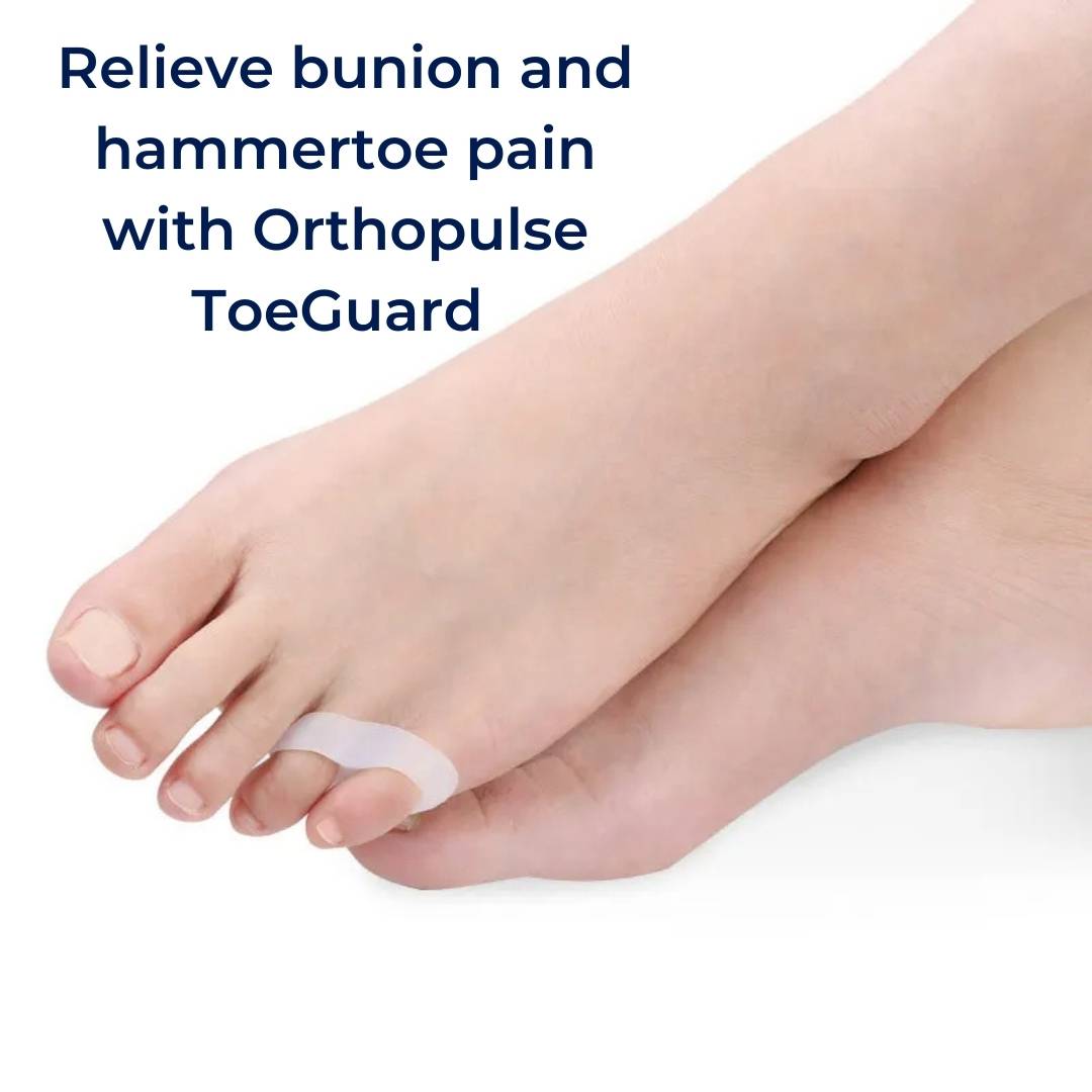 Set of ToeGuard orthopedic toe spacers. Essential foot care for bunion corrector, hammertoe relief & alignment.