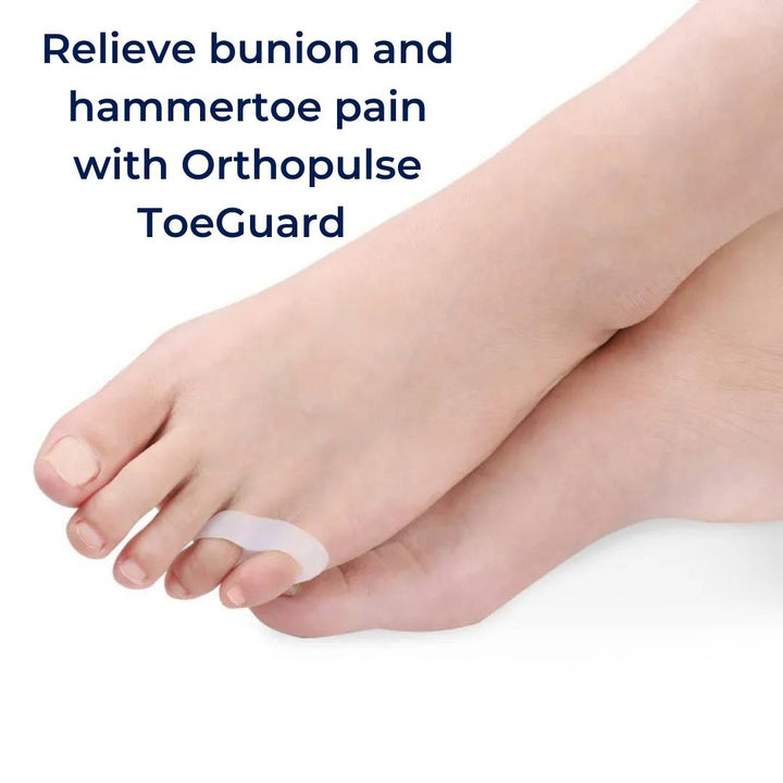 Set of ToeGuard orthopedic toe spacers. Essential foot care for bunion corrector, hammertoe relief & alignment.