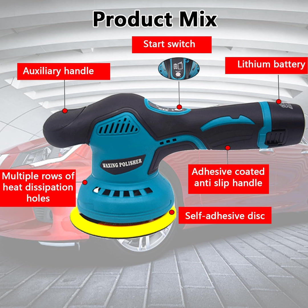 Professional Torvex cordless polisher with two long-lasting batteries ready for auto detailing