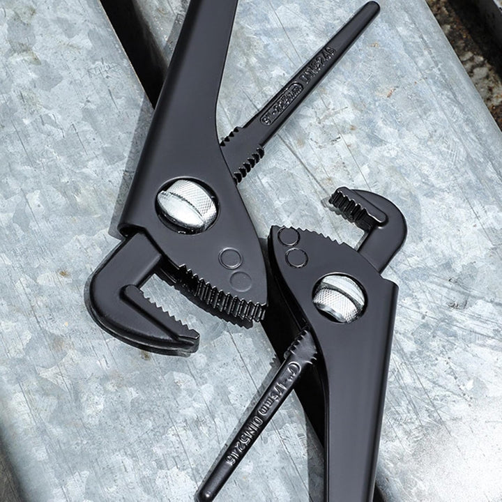 Multiple Torvix heavy-duty adjustable water pump pliers neatly arranged for display