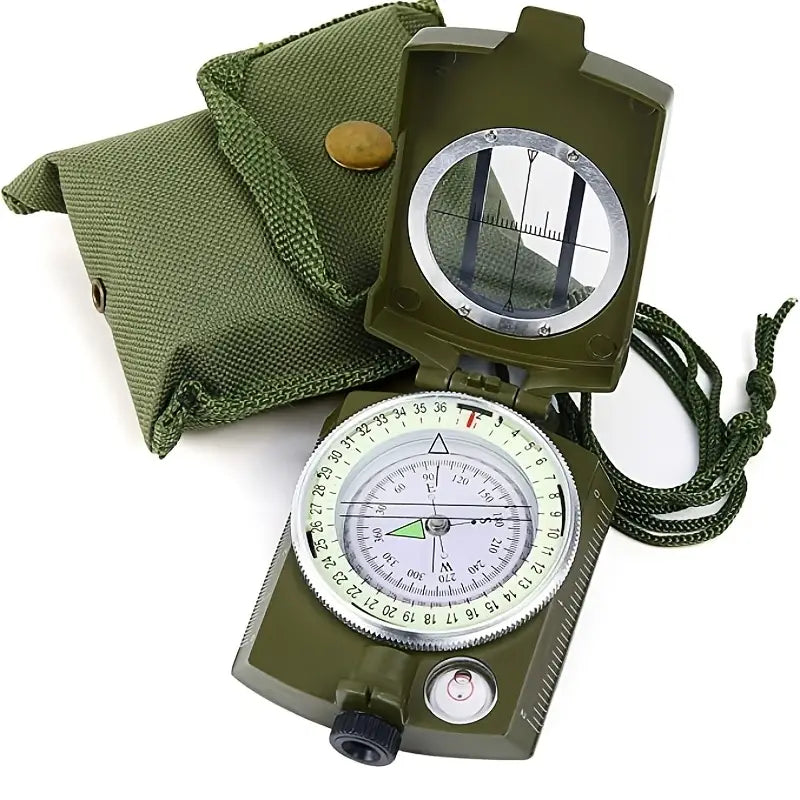 TrailGuide professional compass for outdoor survival, hiking & camping. Durable, military-grade & glow-in-dark navigation.