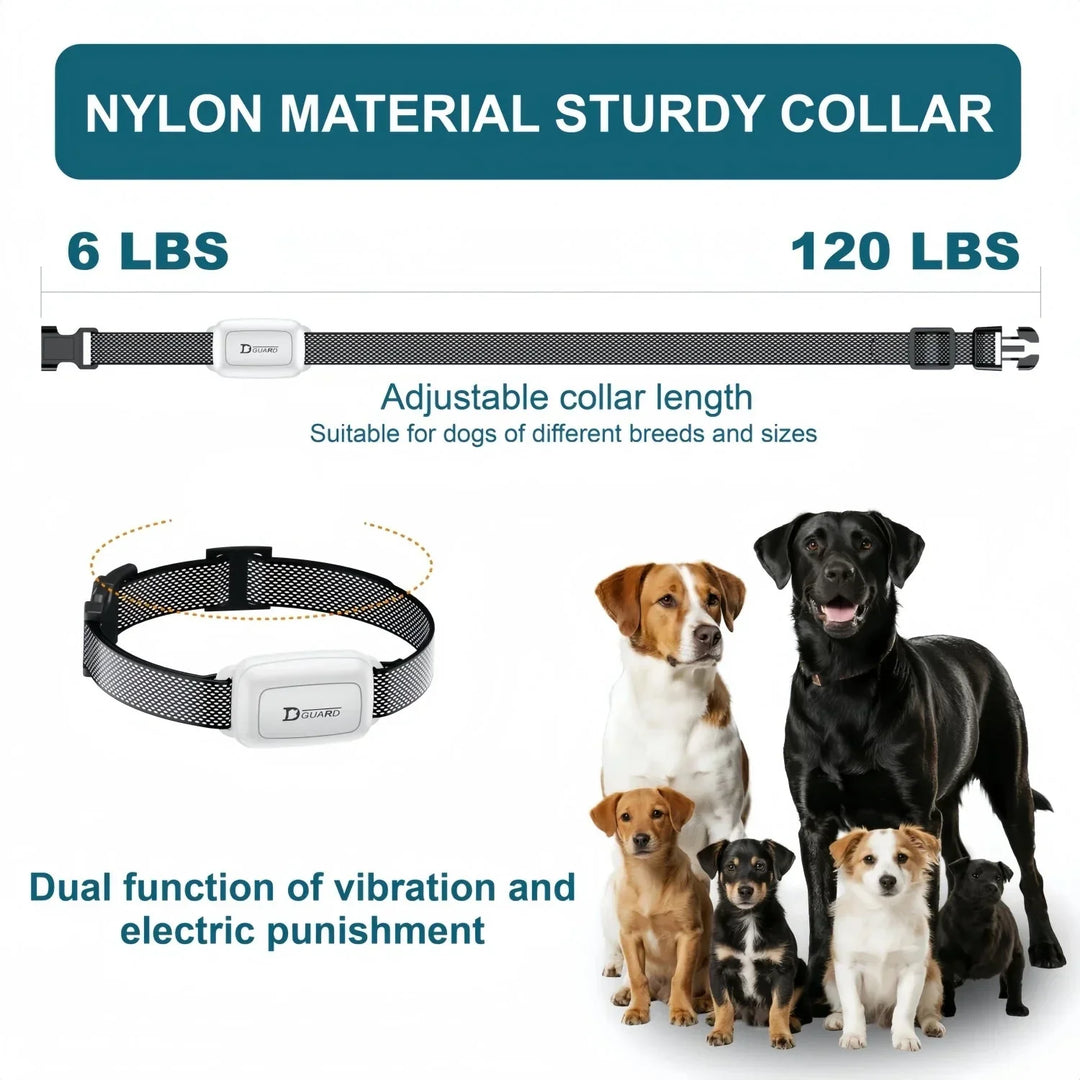 Unisex rechargeable dog training collar with remote and bark control for pet obedience.