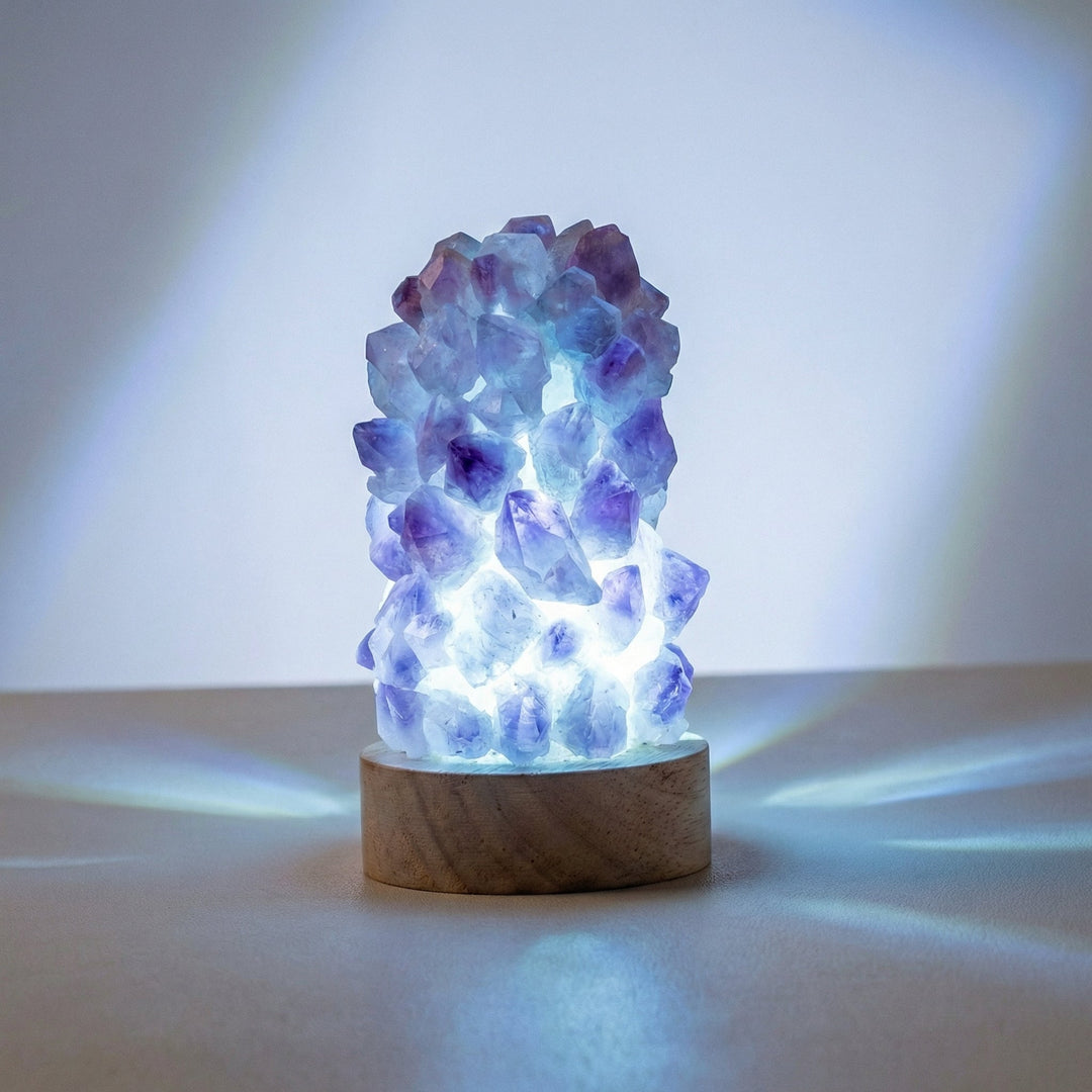 Elegant Tranquess table lamp, featuring an organic crystal design, enhancing any home decor