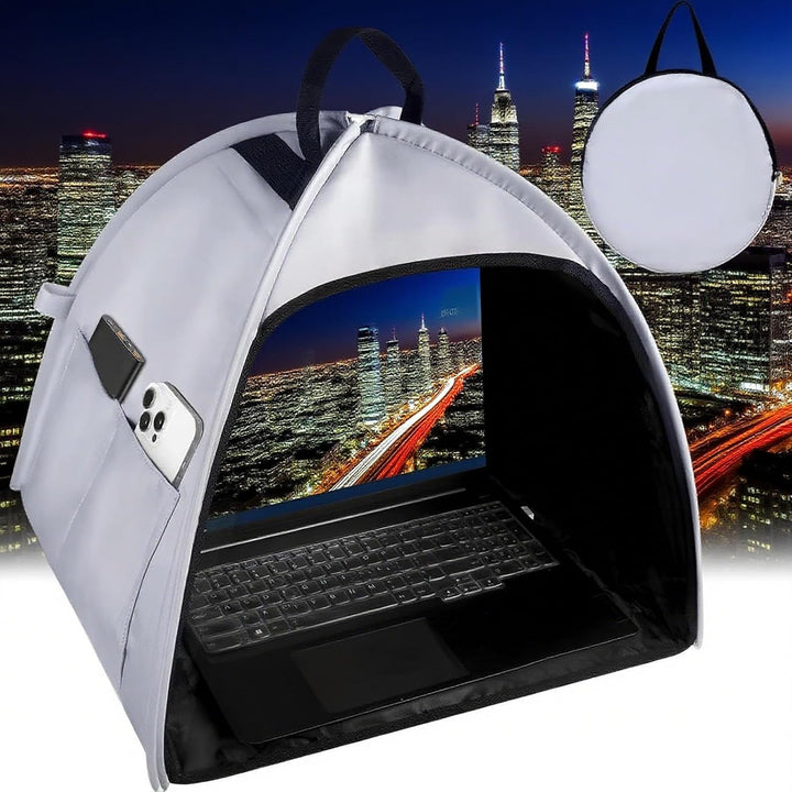 Travory laptop outdoor sun shade, foldable design for 13-16" devices, essential travel accessory
