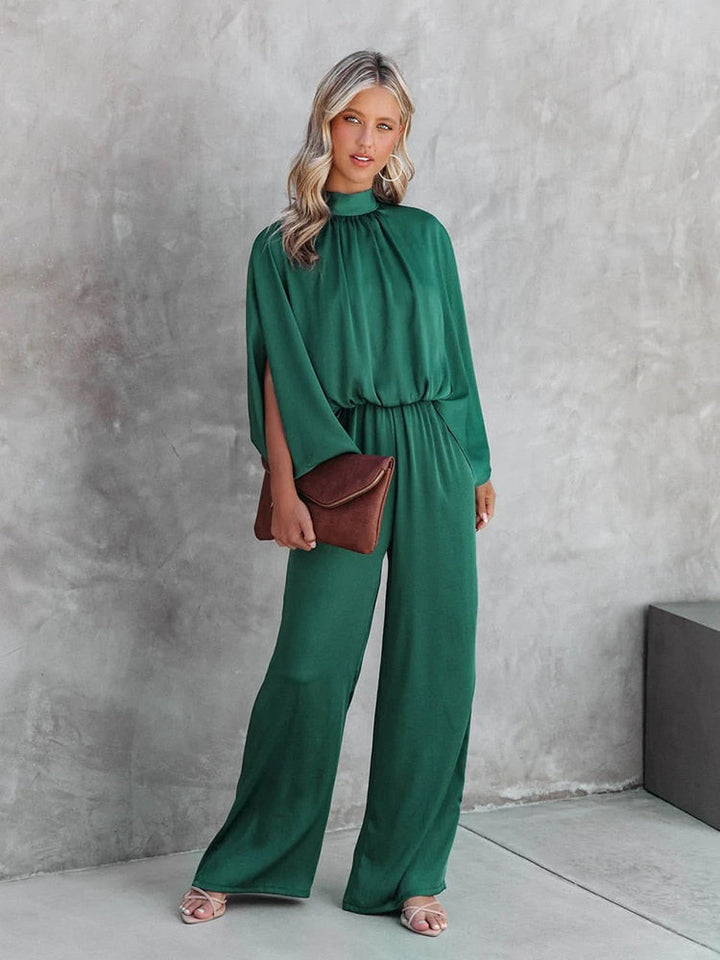 Stylish green jumpsuit for women, a trendy one-piece fashion statement. Comfortable and versatile for any occasion.