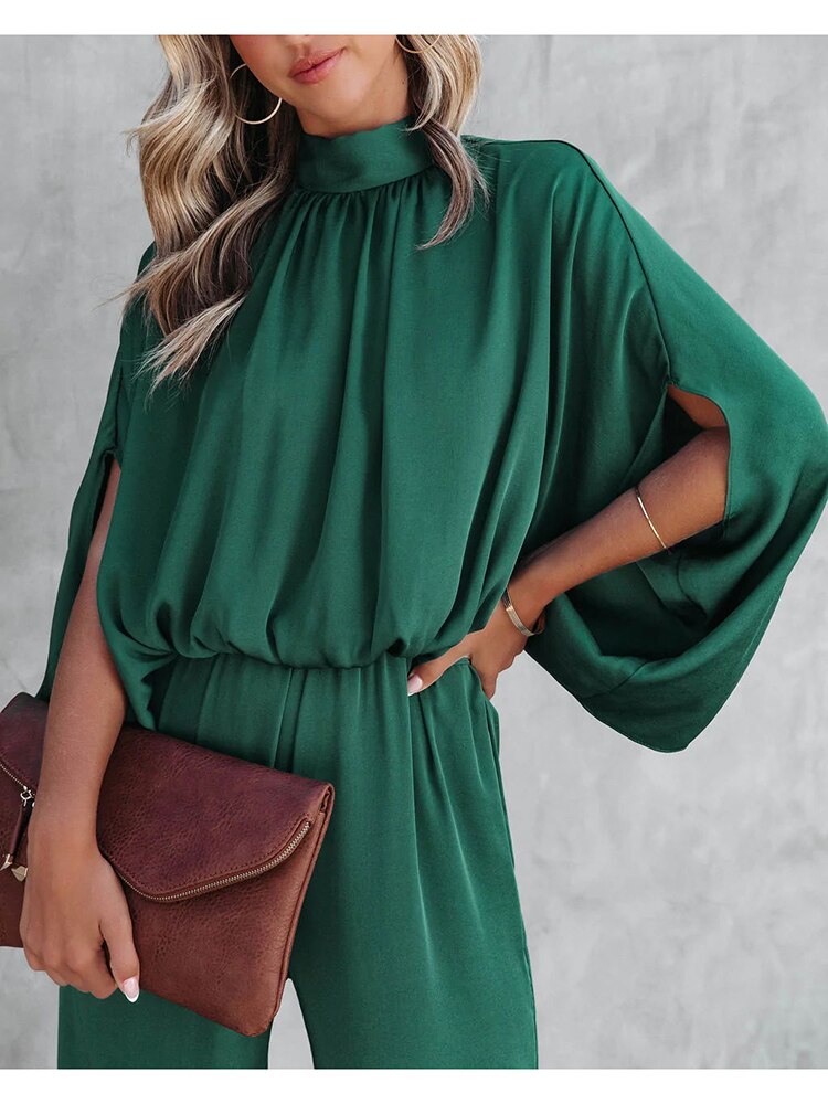 Chloe trendy green jumpsuit, chic women's one-piece outfit. A versatile fashion choice for stylish women.