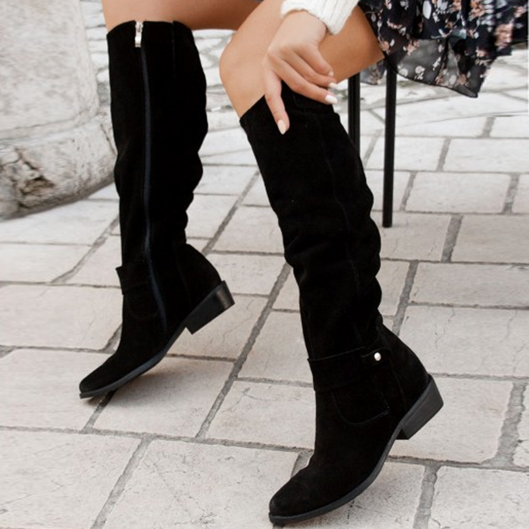 Chic women's mid-heel ankle boots. Stylish, comfortable, and perfect for fall fashion outfits.