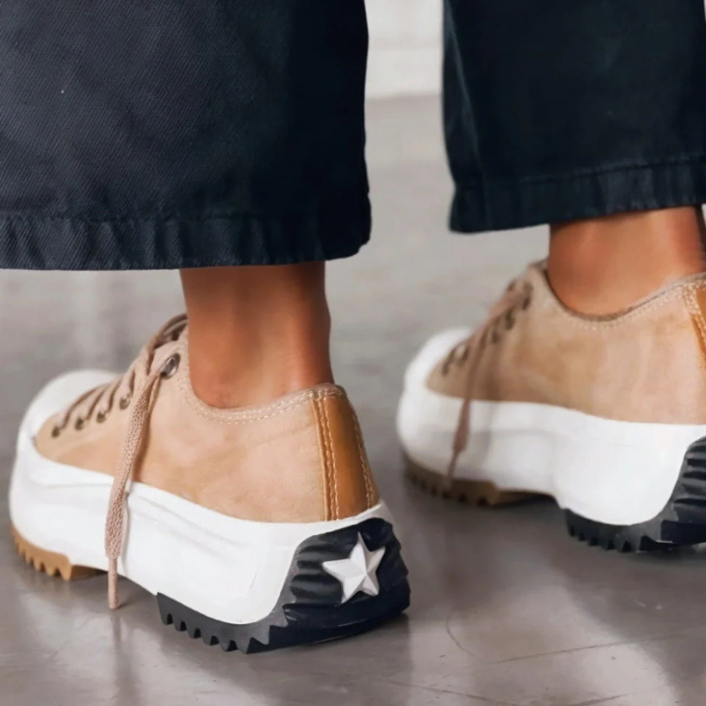 Elevated sole women's Nova platform sneakers, offering stylish, comfortable & trendy footwear choice.