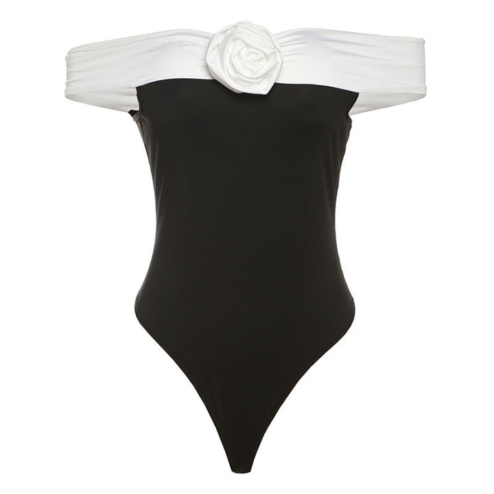 Fashionable off-shoulder floral swimsuit for women. Embrace trendy beachwear & elegant summer style.