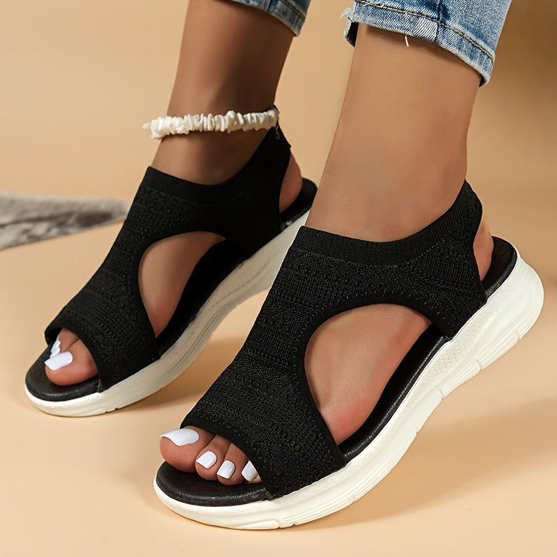 Modern women's slip-on sandals offering easy wear & comfortable support. Trendy casual summer footwear.