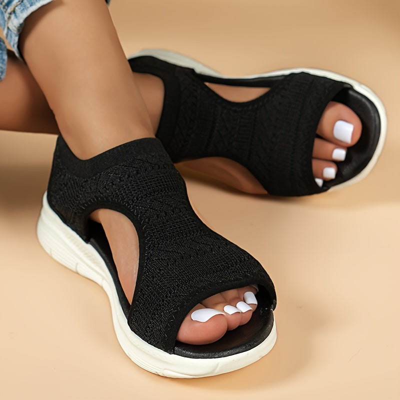 Stylish & comfortable women's open-toe sandals with adjustable straps, perfect for trendy summer fashion.