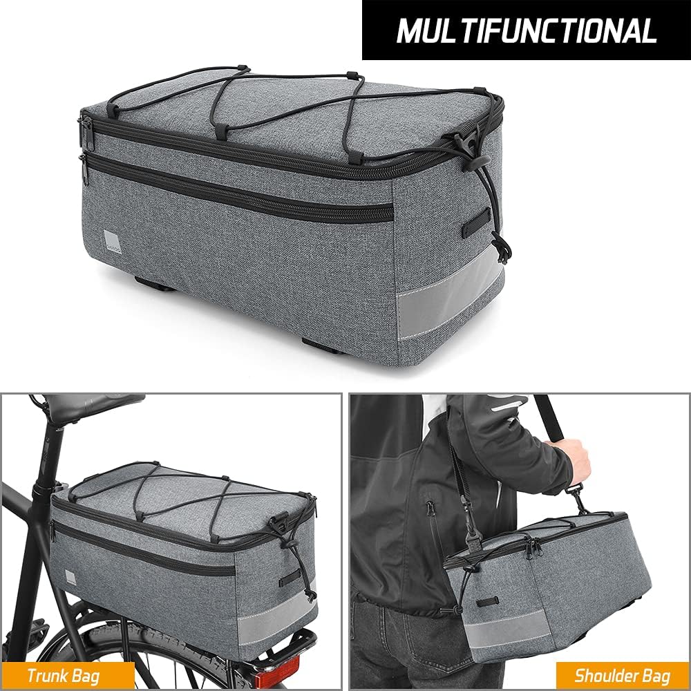 Cycling accessory: 8L insulated bike cooler bag by Trevilo for rear rack storage