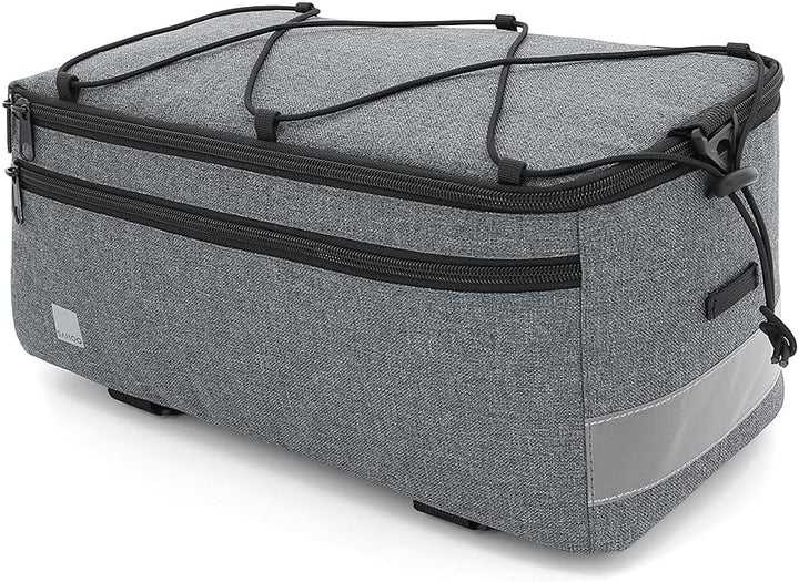 Trevilo black 8L insulated bike bag, a sturdy cycling accessory for rear trunk mounting