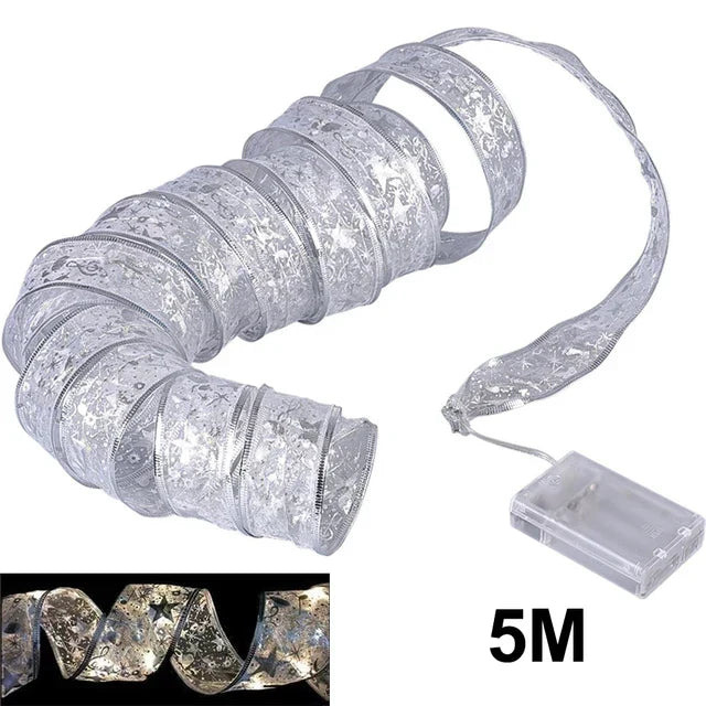 Premium Christmas ribbon lights, TwinkleRibbon for festive home accents. Bright, twinkling LEDs.