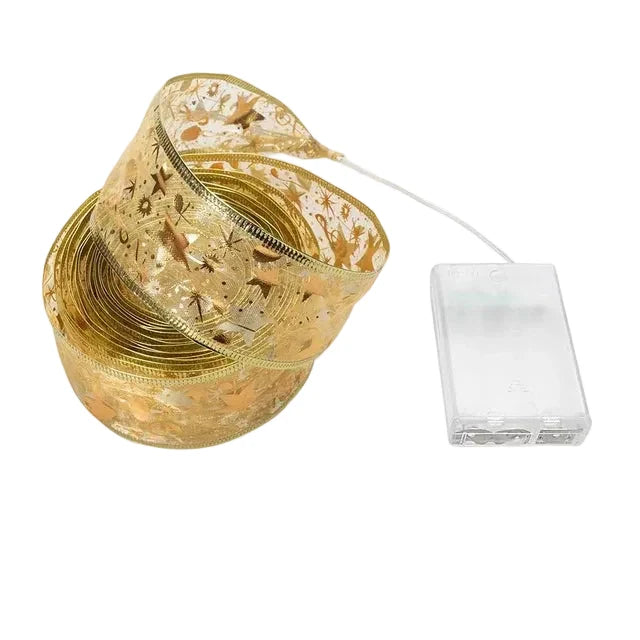 Energy-efficient LED ribbon lights for bright Christmas holiday decor. A festive mood creator.