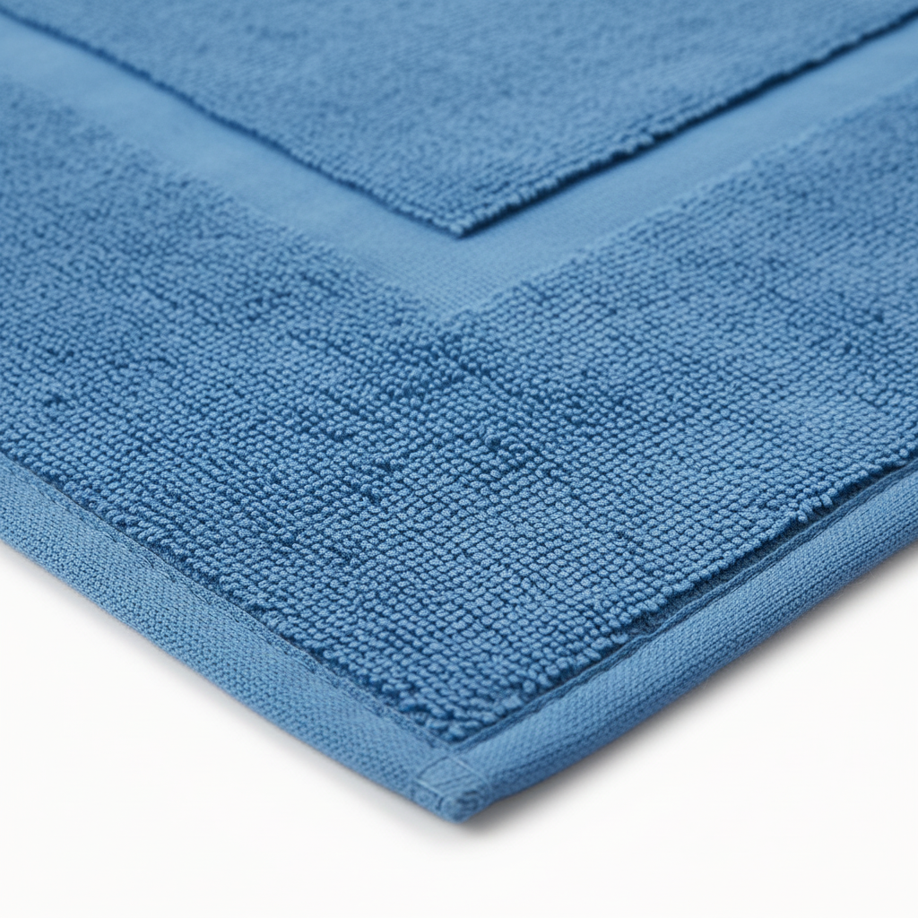 PureWashMat two-piece knitted bath mat set in cotton, ideal for comfortable bathroom decor