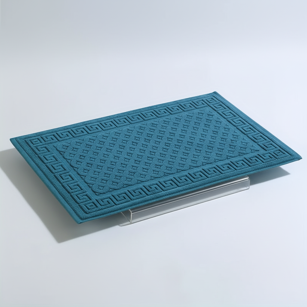Soft, absorbent rectangular bath mats (2-piece) in neutral tones, perfect for any bathroom decor