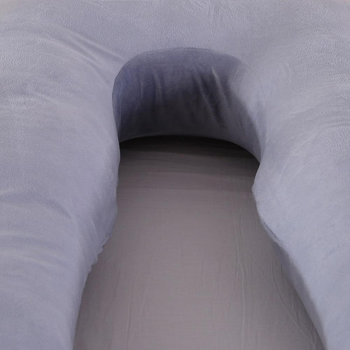 Versatile U-shaped body pillow: pregnancy, nursing support, and sleep aid.
