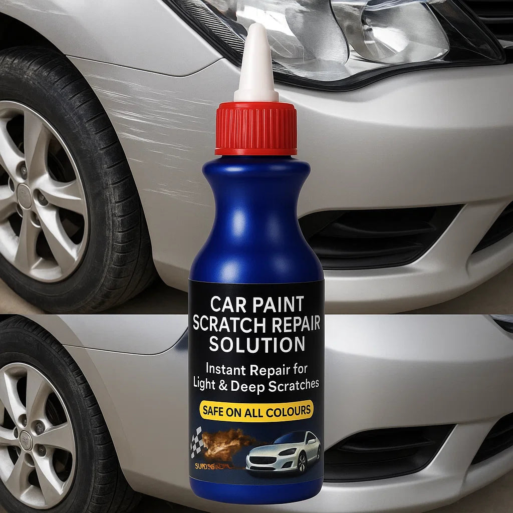 Ultimate Automotive Scratch Remover compound bottle, perfect for deep paint correction & vehicle scratch repair.
