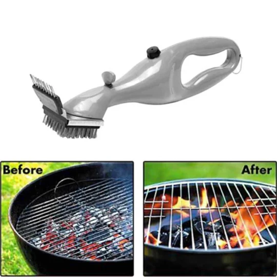 Effortless grill cleaner with steam; deep cleans BBQ grates, a must-have outdoor cooking accessory.