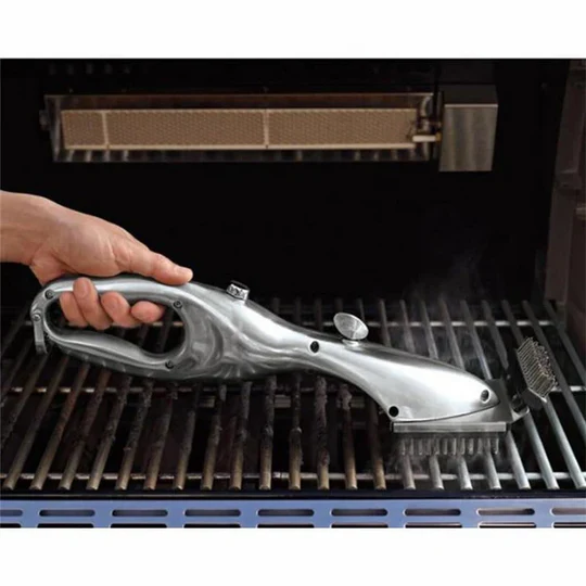 Durable BBQ steam brush, an essential grill accessory & cleaning tool for quick deep cleaning.