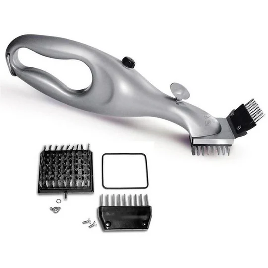 Innovative steam BBQ brush for deep clean; powerful grill cleaner makes outdoor cooking prep easy.