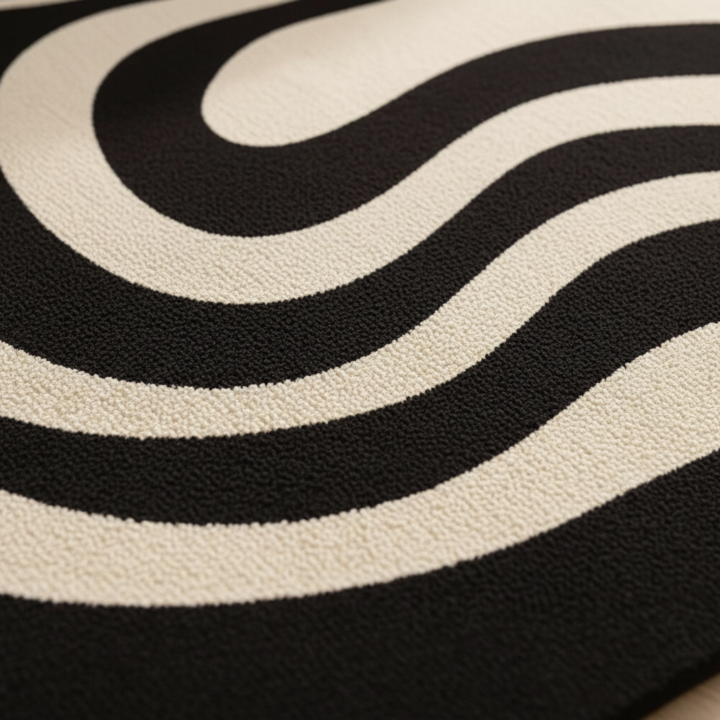 Waterfall design absorbent bathmat, ideal for quick drying