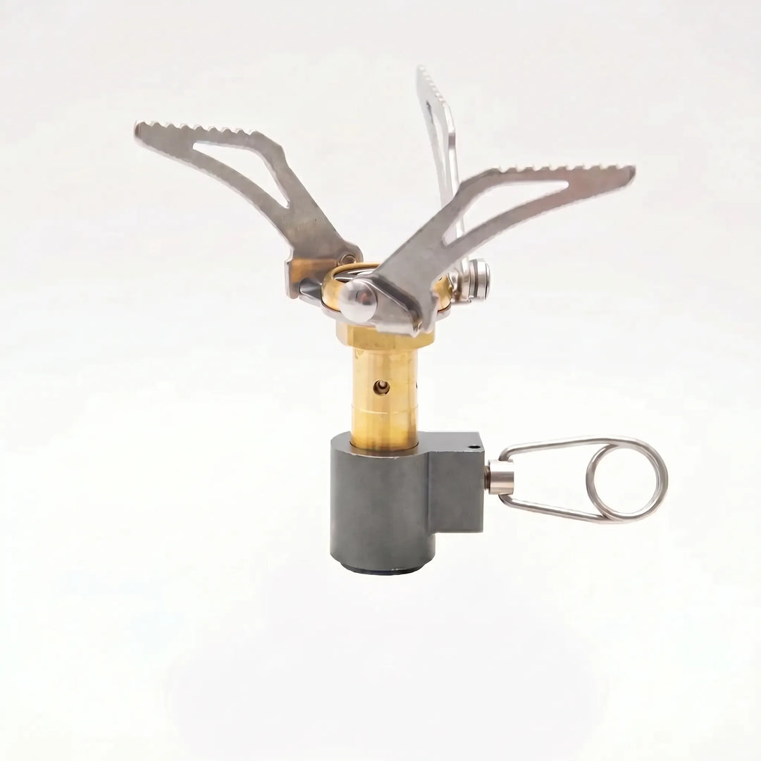 Portable gas burner for outdoor cooking. Ideal camping stove & hiking gear for survival meals.