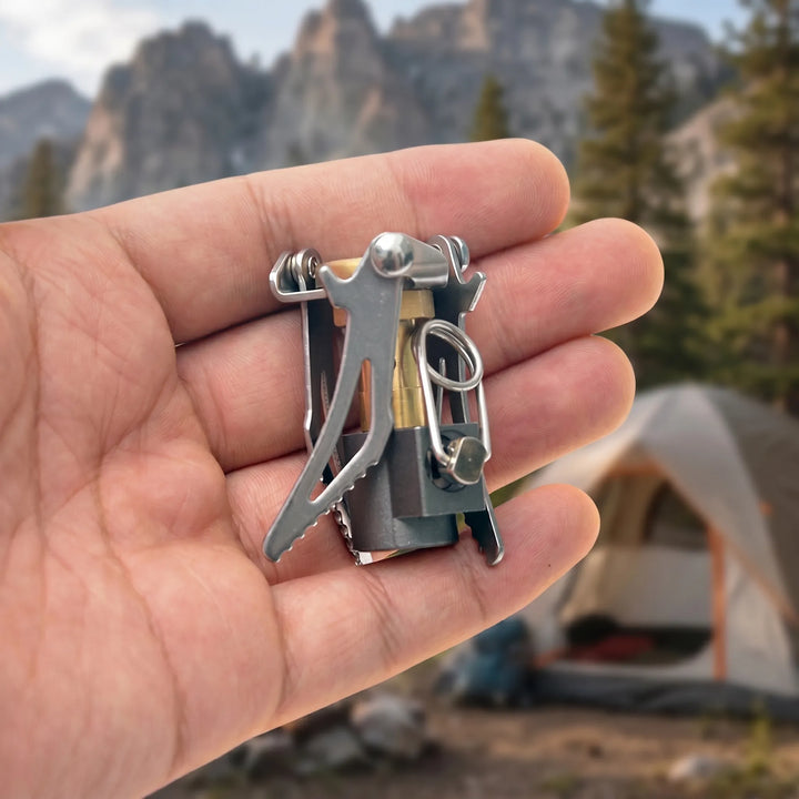 Compact gas burner, perfect for outdoor cooking. Versatile camping stove & backpacking gear for any adventure.