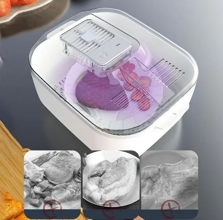 QuickDefrost rapid thawing tray with advanced heat transfer surface for ultra-fast and efficient defrosting.