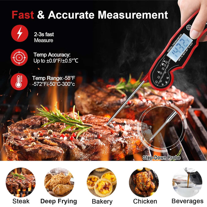 GrillGauge ultra-fast digital thermometer for perfect steaks and roasts