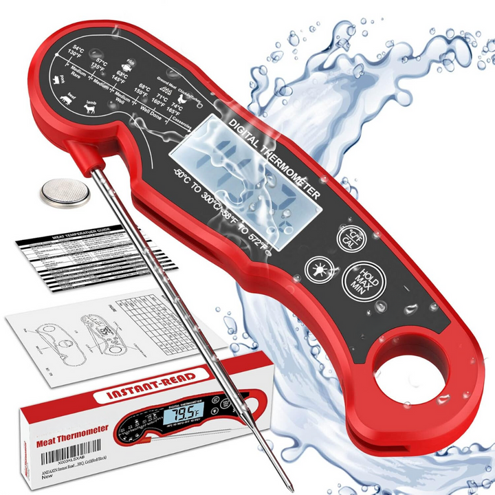 High-precision digital meat thermometer, waterproof, for all cooking needs