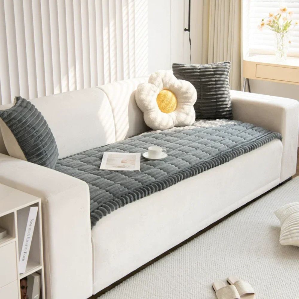 Home ultra plush sofa bedding slipcover, offering luxurious soft comfort and a cozy, modern style.