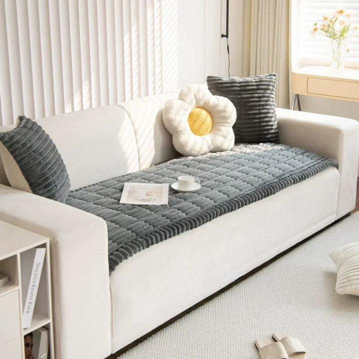 Home ultra plush sofa bedding slipcover, offering luxurious soft comfort and a cozy, modern style.