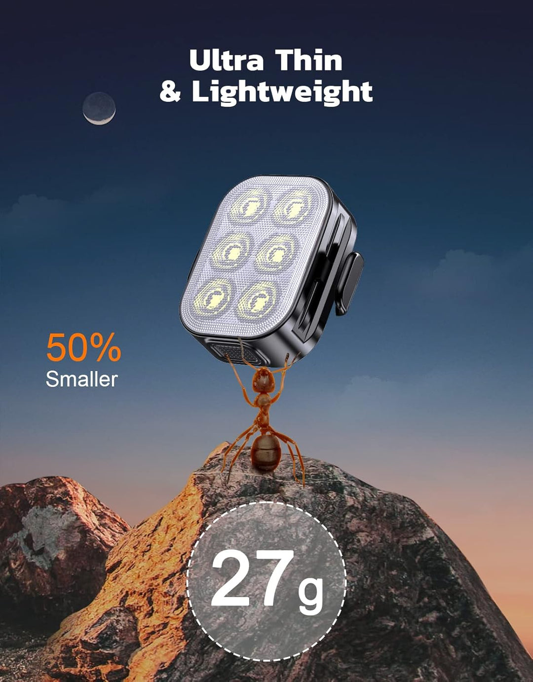 Robust SlimBeam USB rechargeable bike lights, waterproof LED, ideal for daily commutes