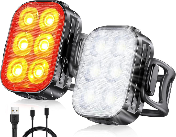 Lightweight and ultra slim USB rechargeable bike lights, essential cycling safety accessories