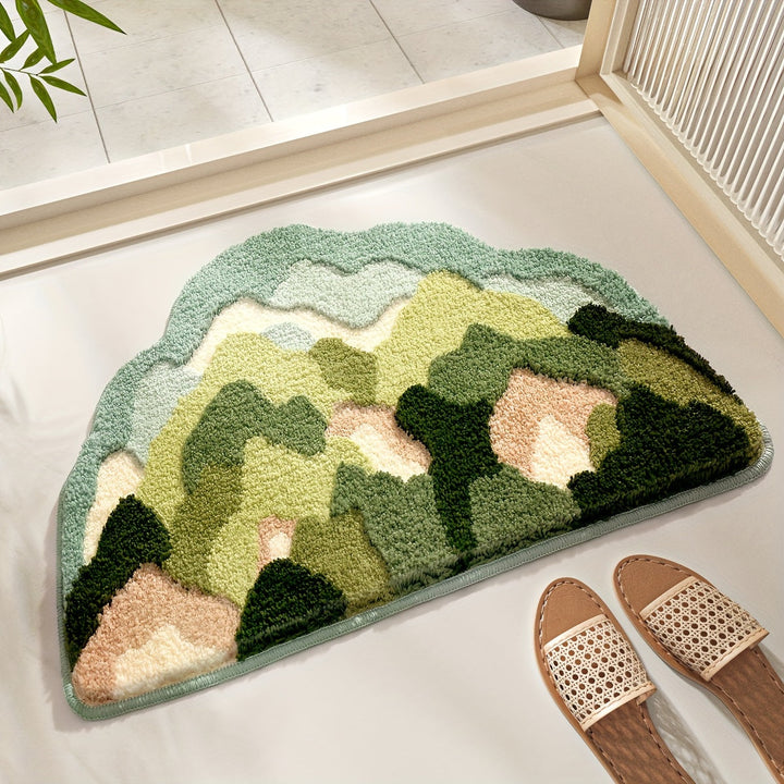 Home floral bath mat, ultra-soft polyester for maximum comfort & absorbency.