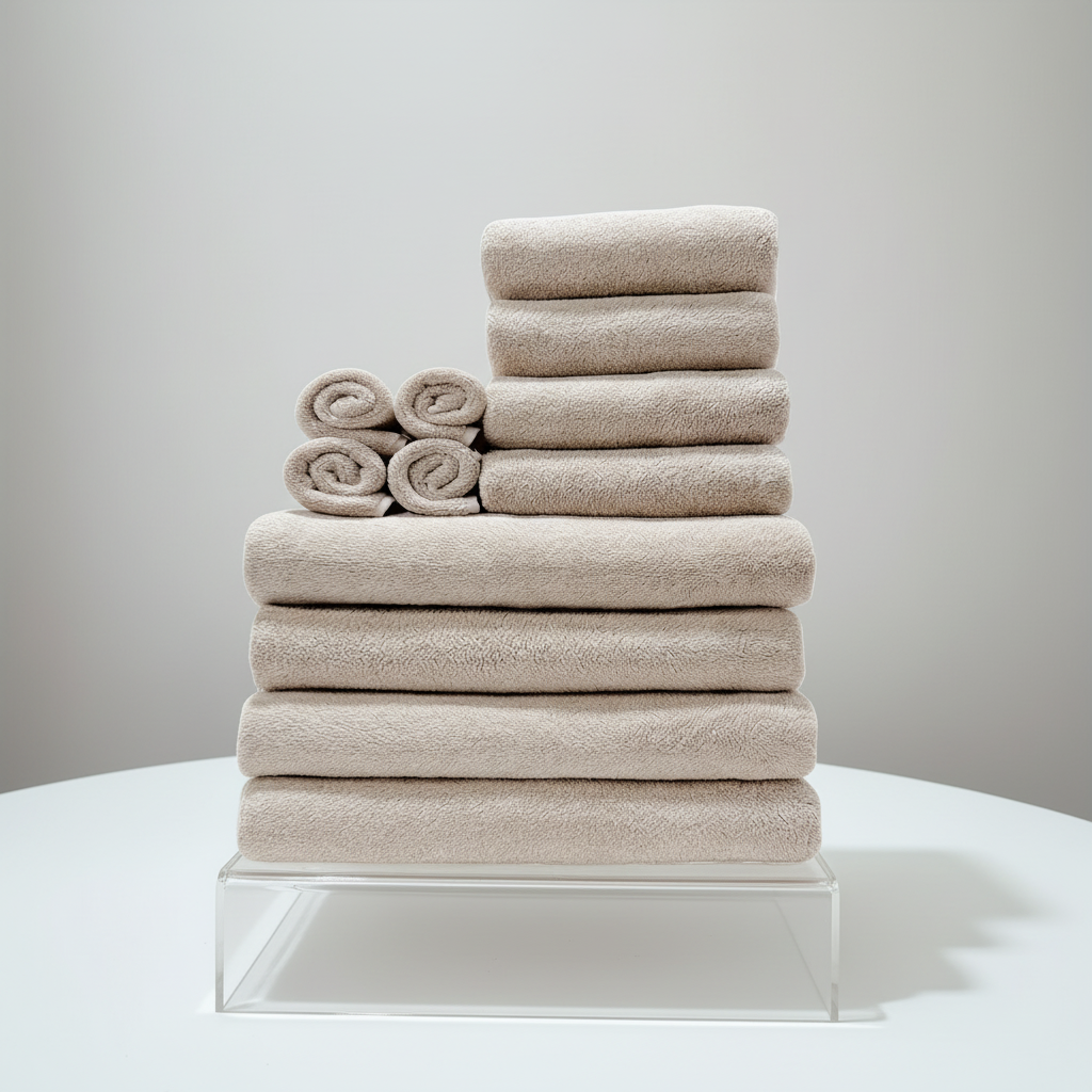 Quick dry, absorbent microfiber hand towel from the CozyTowels set, ideal for everyday bathroom use