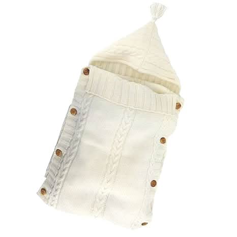Cozy beige baby wrap swaddle blanket, ultra-soft for newborns 0-6 months. Infant comfort and warmth essential.