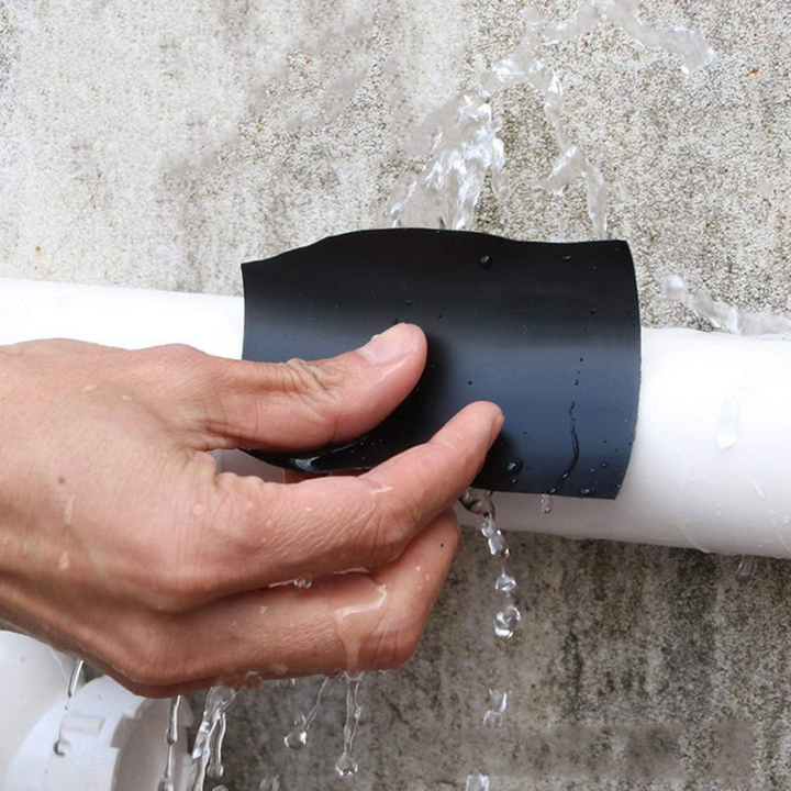 White waterproof repair tape for sealing leaks & cracks. Super strong adhesive, perfect for emergency fixes.