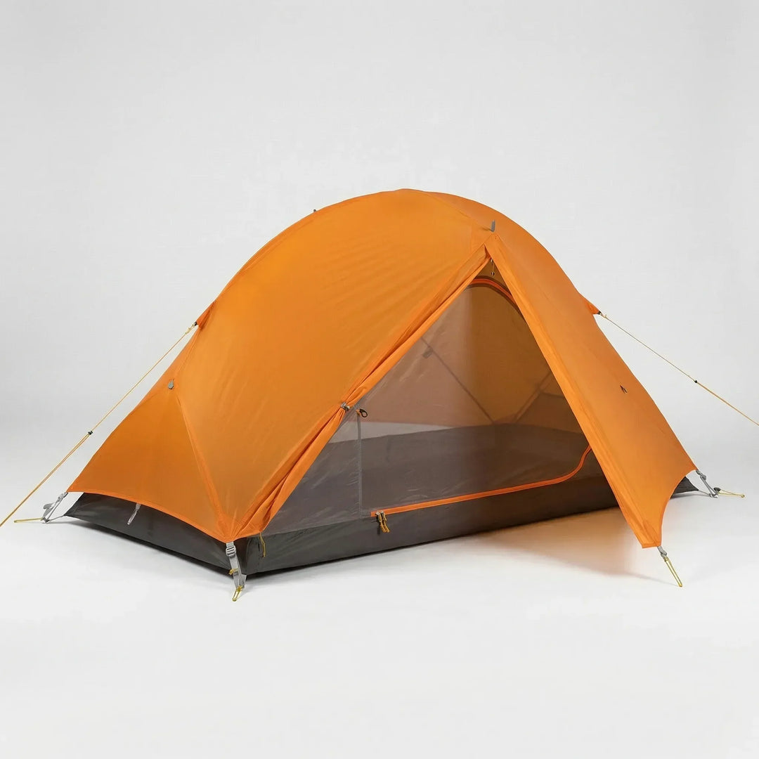 Solo hiker's ultralight 1-person tent with double layers, perfect waterproof shelter for 3-4 season backpacking.