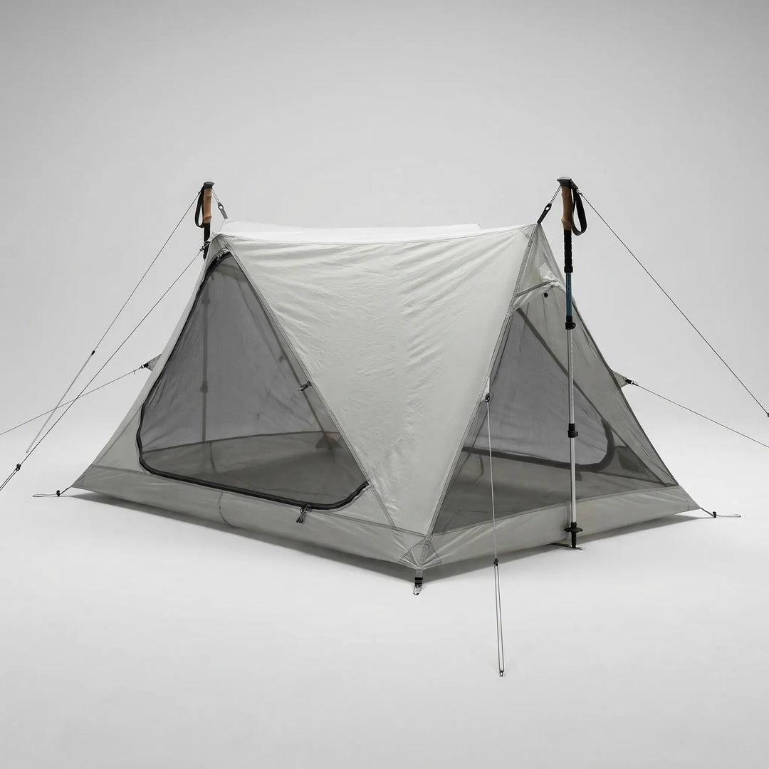 Breathable mesh inner tent, ideal for solo ultralight backpacking. Offers insect protection for outdoor summer adventures.