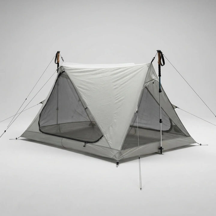 Breathable mesh inner tent, ideal for solo ultralight backpacking. Offers insect protection for outdoor summer adventures.